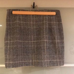 Wells Grace Plaid Wool Skirt